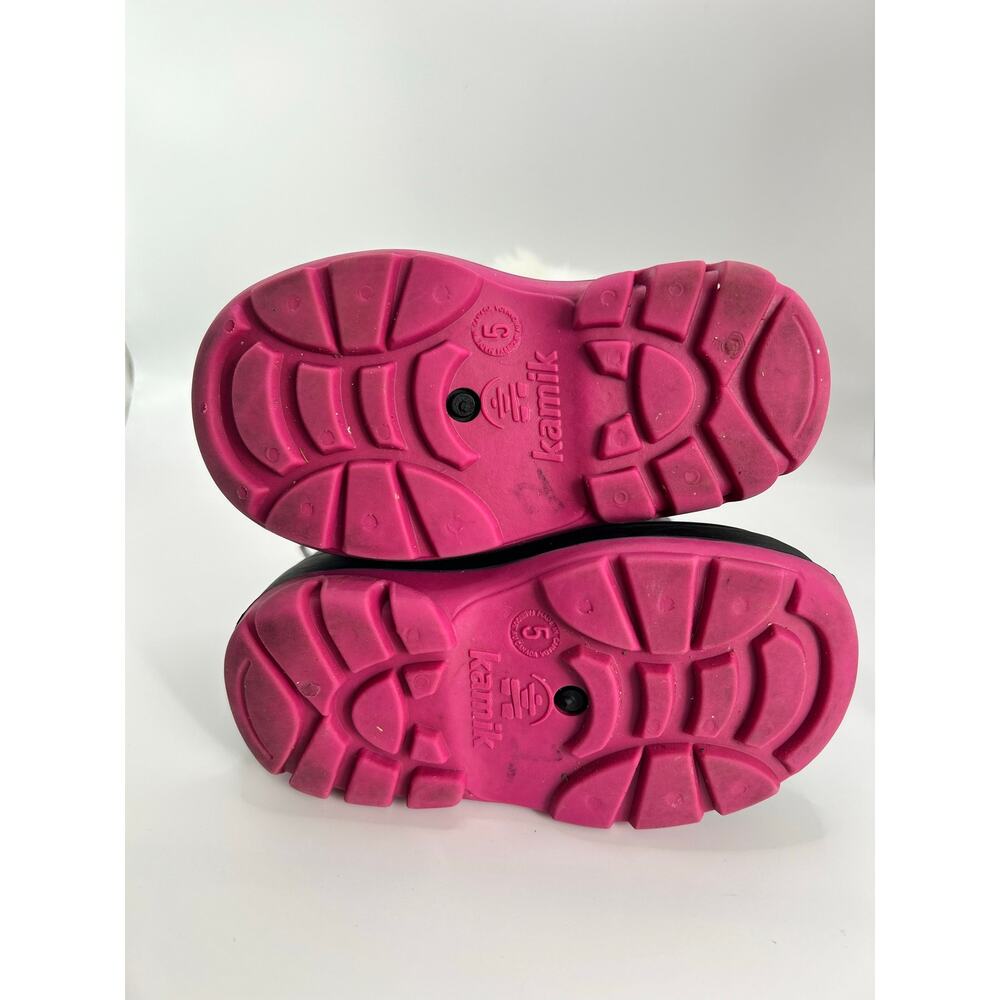 Kamik Pink Blossom Floral Fur Snow Toddler Girl Waterproof Lightweight Size 5C - Picture 5 of 5